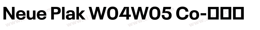 Neue Plak W04W05 Co字体转换